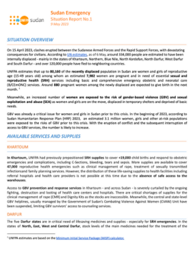 UNFPA Sudan Emergency Situation Report #1