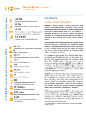 UNFPA Sudan Emergency Situation Report No.9 - 27 December 2023