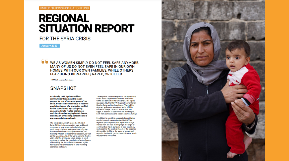 UNFPA Regional Situation Report For the Syria Crisis  - Jan 2023