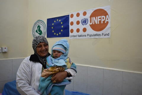 “I felt as if my world falling apart when ISIL seized and burned down the hospital where I have been working for 15 years” Om Qassem, Iraqi midwife. © UNFPA Iraq/Salwa Moussa