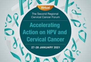 Banner of the Second Regional Cervical Cancer Forum to convene on 27-28 January