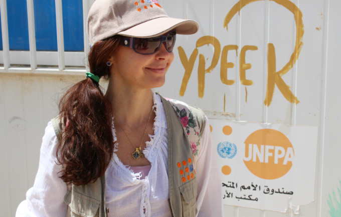UNFPA Goodwill Ambassador Ashley Judd in Jordan.