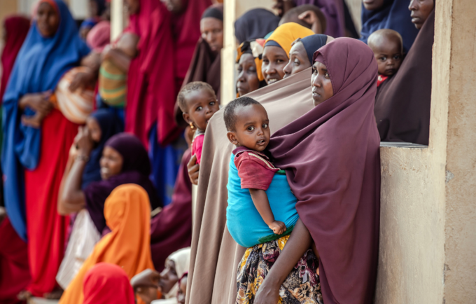 Women in Kabassa IDP camp in Somalia