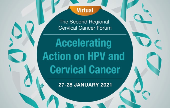 Banner of the Second Regional Cervical Cancer Forum to convene on 27-28 January