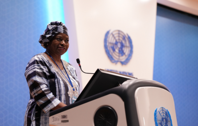 Dr Natalia Kanem, delivering her opening remarks during the 6th Regional Review of the #ICPD in the Arab region