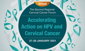 Banner of the Second Regional Cervical Cancer Forum to convene on 27-28 January