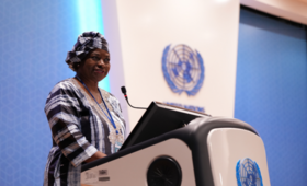 Dr Natalia Kanem, delivering her opening remarks during the 6th Regional Review of the #ICPD in the Arab region