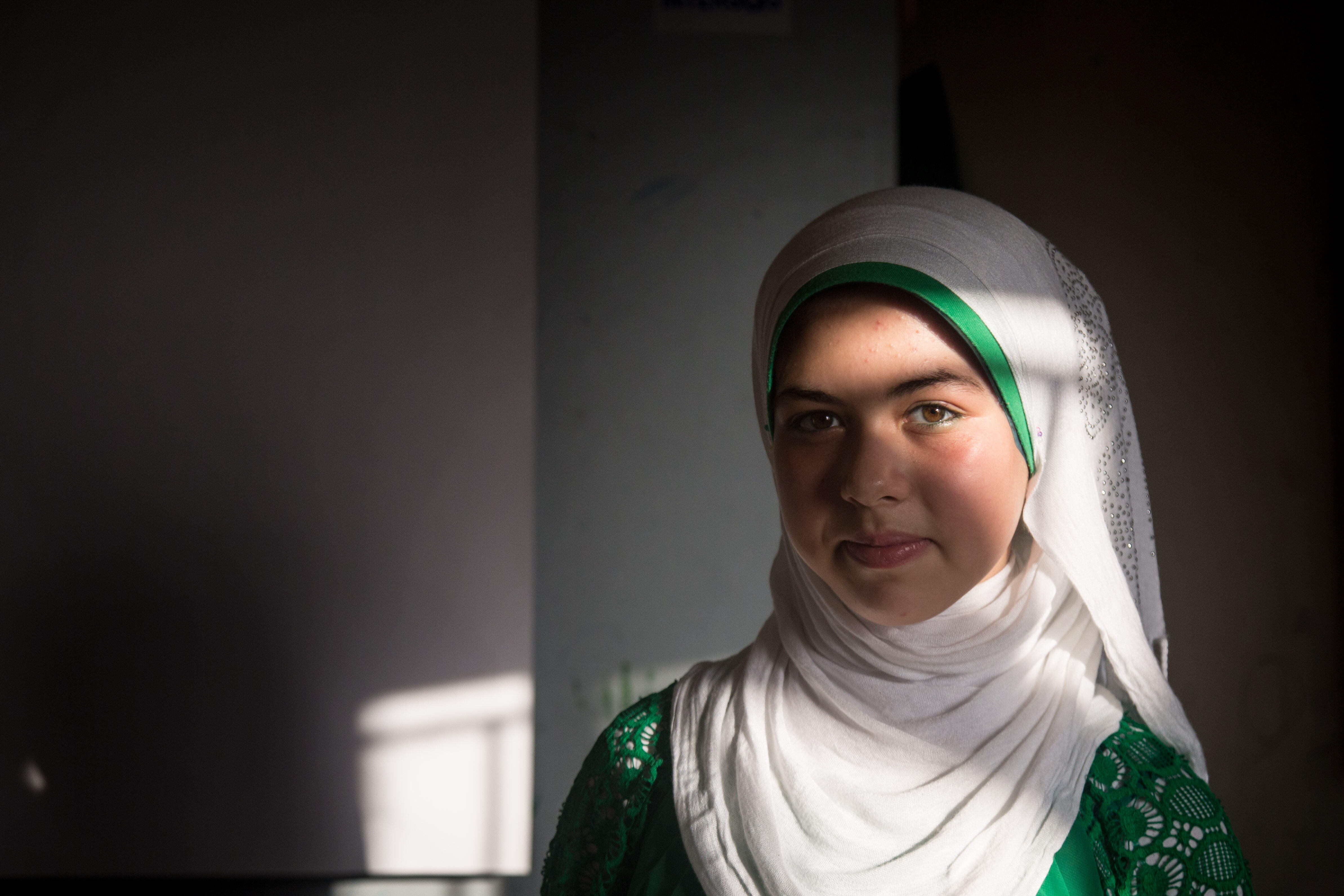 Raneem  moved to Lebanon with her family three years ago.  She has been coming to the UNFPA-supported youth centre for six months. 