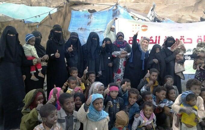 Women and children displaced from Taizz City receive services from UNFPA