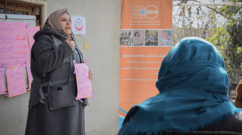 Yousra, a Midwife from Syria © Basheer Sijary for UNFPA