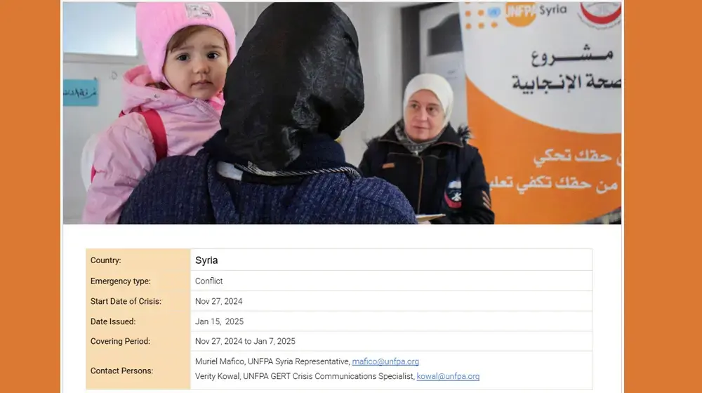 Situation Report #1 Humanitarian needs in Syria