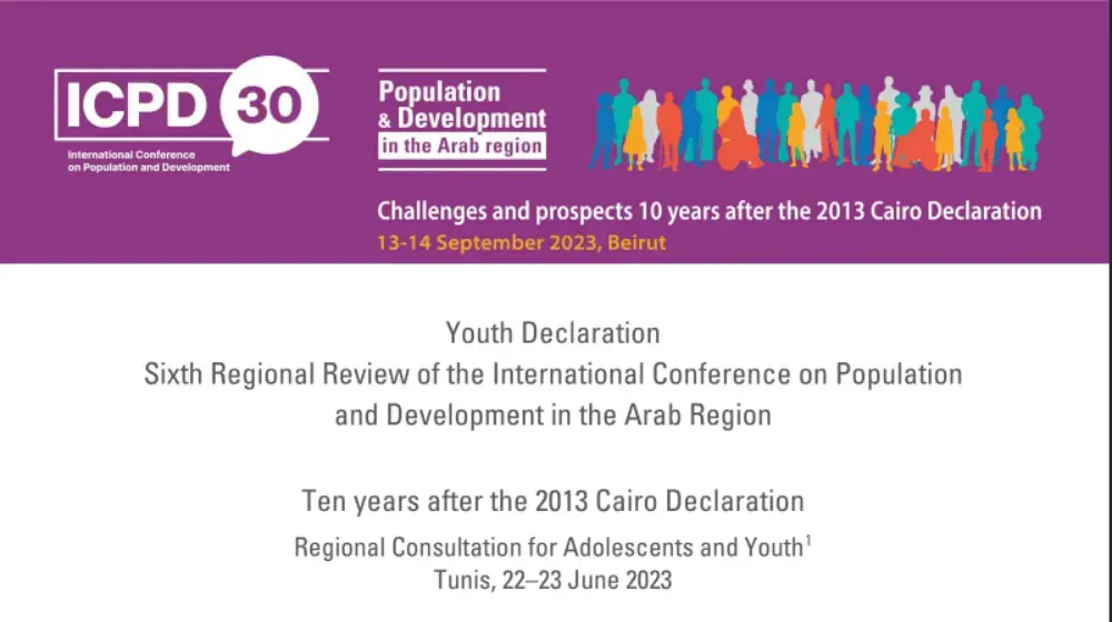 Youth Declaration - Sixth Regional Review of the International Conference on Population  and Development in the Arab Region