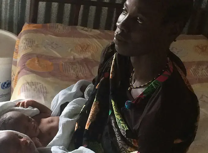 After harrowing escape, South Sudan woman welcomes healthy twins