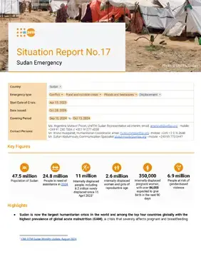 Sudan Situation Report #17 - October 2024