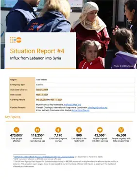 Influx from Lebanon into Syria - November Situation Report #4