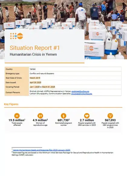 UNFPA Yemen Situation Report #1 - March 2025