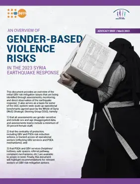 An overview of gender-based violence risks in the 2023 Syria earthquake response