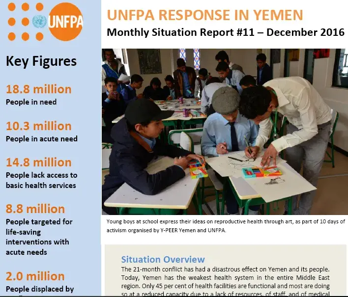 UNFPA response in Yemen