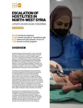 Escalation of hostilities in North-West Syria - Update on SRH & GBV concerns