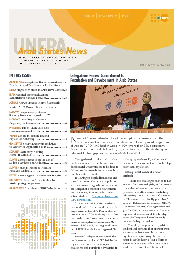  UNFPA Arab States News