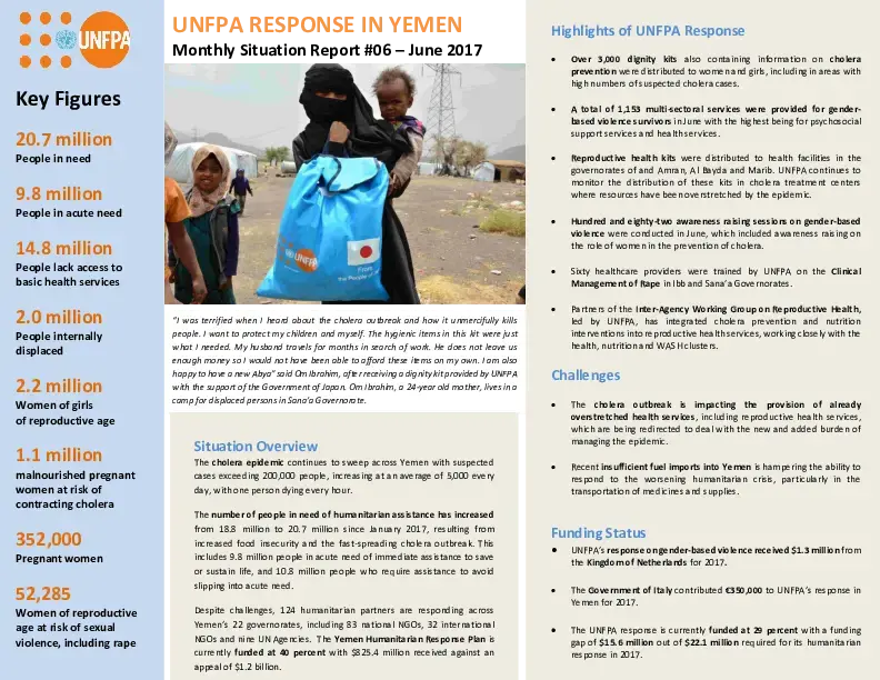 UNFPA RESPONSE IN YEMEN 