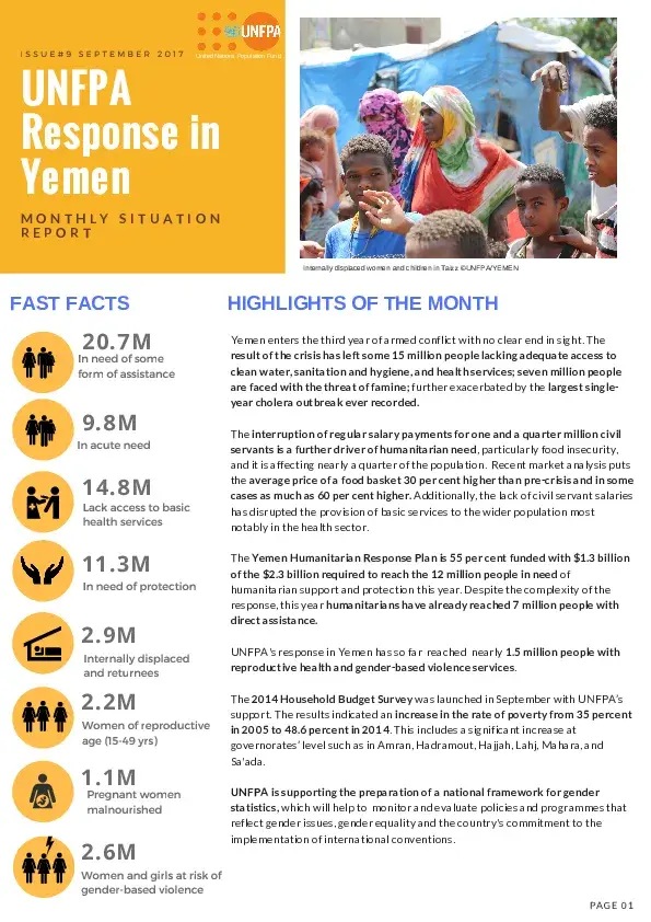 Yemen Situation Report #09 September 2017 